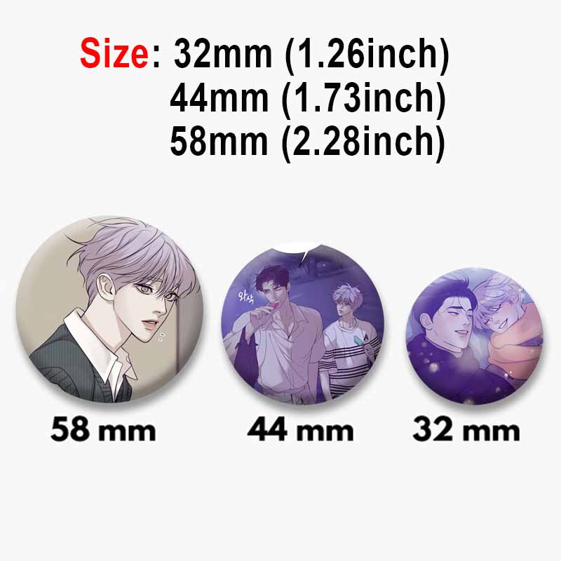 Korean Manhwa Soft Button Pins - Modern Korean Lifestyle ulasan dan harga