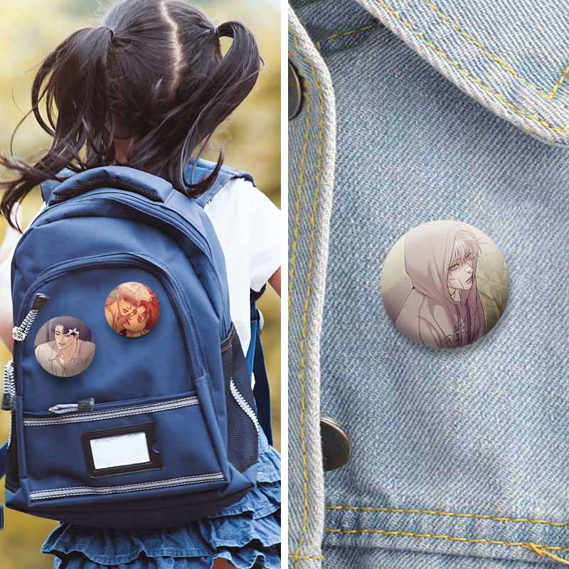 Korean Manhwa Soft Button Pins - Modern Korean Lifestyle ulasan dan harga