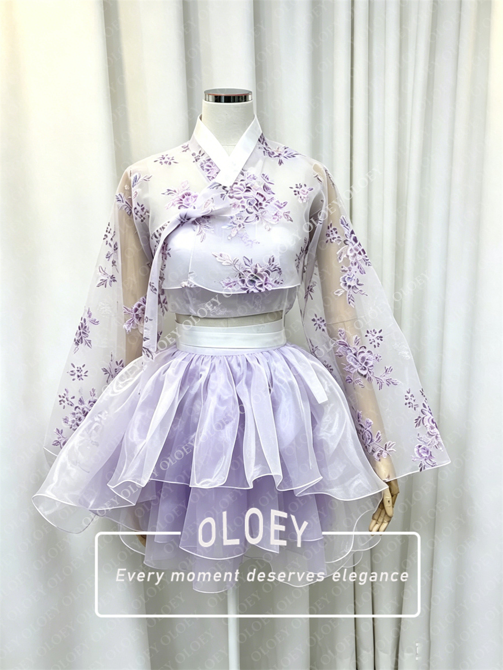 OLOEY Modern Floral Print Shor - Modern Korean Lifestyle ulasan dan harga
